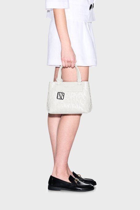 Armani Exchange Logolu Çıkarılabilir Askılı Kadın Çanta XW001576 AF15774 U0011 Beyaz - Armani Exchange (1)