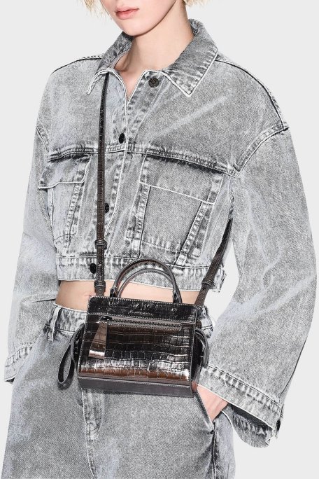 Armani Exchange Logolu Çıkarılabilir Askılı Mini Bayan Çanta XW001212 AF15628 U8097 GÜMÜŞ - Armani Exchange (1)