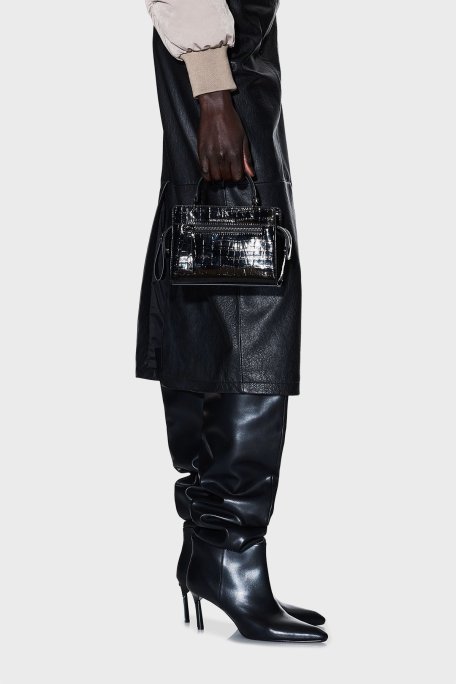 Armani Exchange Logolu Çıkarılabilir Askılı Mini Bayan Çanta XW001212 AF15628 UC001 SİYAH - Armani Exchange (1)