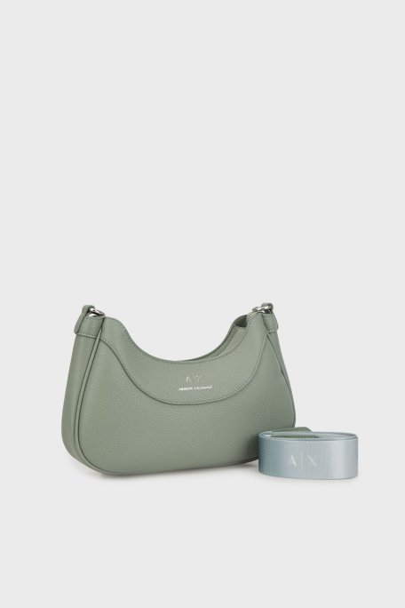 Armani Exchange Logolu Fermuarlı Çıkarılabilir Askılı Bayan Çanta 942883 CC783 U7231 HAKİ - Armani Exchange