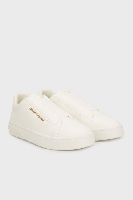 Armani Exchange Logolu Kalın Taban Slip-On Sneaker Bayan Ayakkabı XW001623 AF17449 U0011 EKRU - Armani Exchange (1)