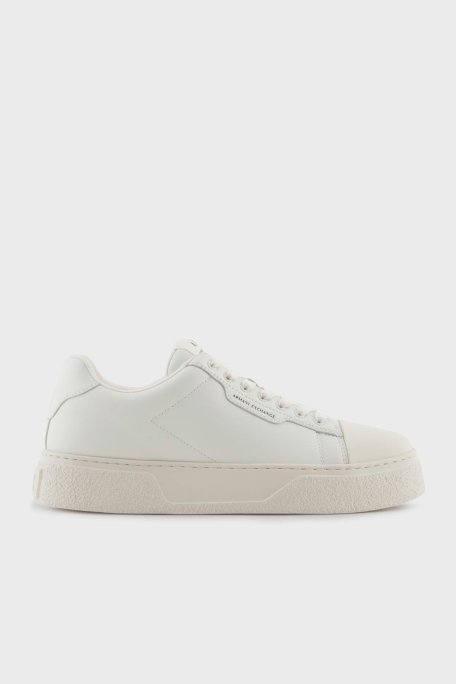 Armani Exchange Logolu Kalın Taban Sneaker Erkek Ayakkabı XM001666 AF19143 M0029 EKRU - Armani Exchange
