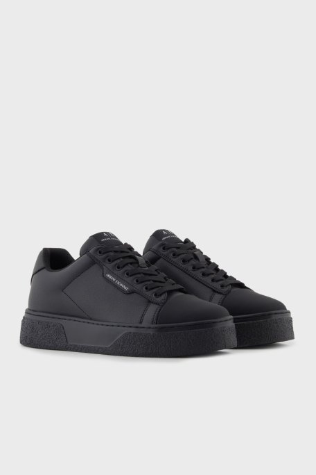 Armani Exchange Logolu Kalın Taban Sneaker Erkek Ayakkabı XM001666 AF19143 UC001 SİYAH - Armani Exchange (1)