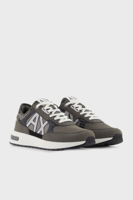 Armani Exchange Logolu Kalın Tabanlı Sneaker Erkek Ayakkabı XUX090 XV276 MZ332 HAKİ - Armani Exchange (1)