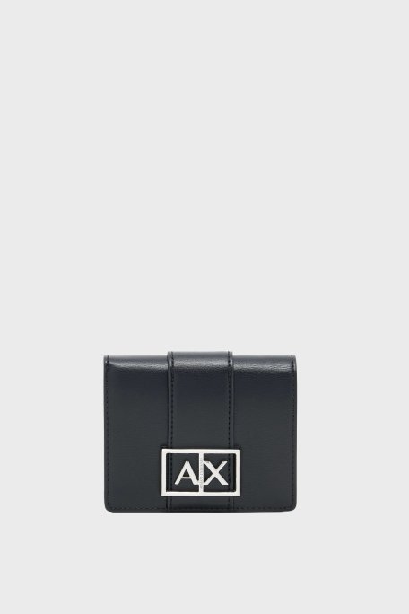 Armani Exchange Logolu Kemer Detaylı Bayan Cüzdan XW000360 AF12039 UC001 SİYAH - Armani Exchange