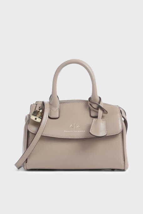 Armani Exchange Logolu Kilit Aksesuarlı Ayarlanabilir Askılı Bayan Çanta XW000395 AF12040 U6223 TOPRAK - Armani Exchange