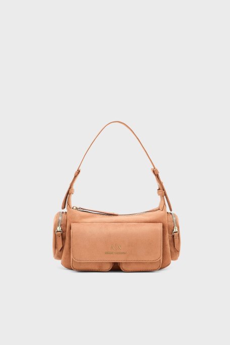 Armani Exchange Logolu Omuz Askılı Bayan Çanta XW000405 AF17158 U6048 TABA - Armani Exchange