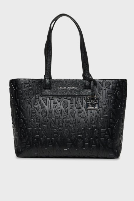 Armani Exchange Logolu Omuz Askılı Bayan Çanta XW001481 AF15774 UC001 SİYAH - Armani Exchange