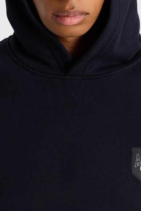 Armani Exchange Logolu Pamuklu Kapüşonlu Regular Fit Erkek Sweat 6RZMJF ZJDPZ 1510 LACİVERT - Armani Exchange (1)
