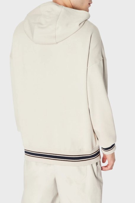 Armani Exchange Logolu Pamuklu Kapüşonlu Regular Fit Erkek Sweat 6RZMJF ZJDPZ 1934 EKRU - Armani Exchange (1)