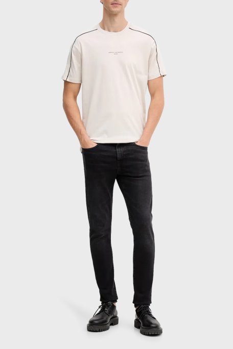 Armani Exchange Logolu Pamuklu Regular Fit Bisiklet Yaka Erkek T Shirt XM001360 AF10358 U1013 BEJ - Armani Exchange (1)