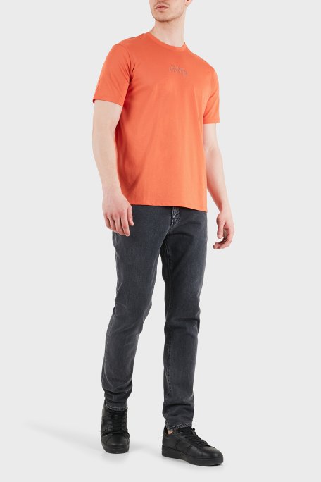Armani Exchange Logolu Pamuklu Regular Fit Bisiklet Yaka Erkek T Shirt XM001784 AF10356 U3040 TURUNCU - Armani Exchange (1)