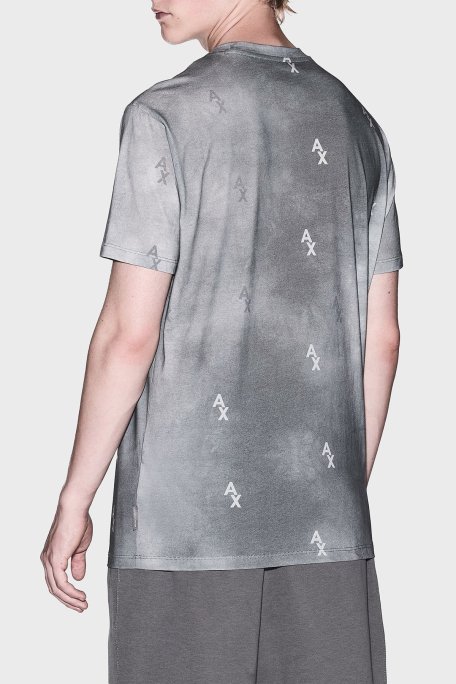 Armani Exchange Logolu Pamuklu Regular Fit Bisiklet Yaka Erkek T Shirt XM001900 AF10356 F8050 KOYU GRİ - Armani Exchange (1)