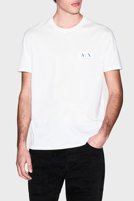 Armani Exchange Logolu Pamuklu Regular Fit Bisiklet Yaka Erkek T Shirt XM002178 AF12308 U0009 Beyaz - Armani Exchange