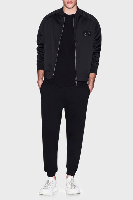 Armani Exchange Logolu Pamuklu Regular Fit Bisiklet Yaka Erkek T Shirt XM002178 AF12308 UC001 SİYAH - Armani Exchange (1)