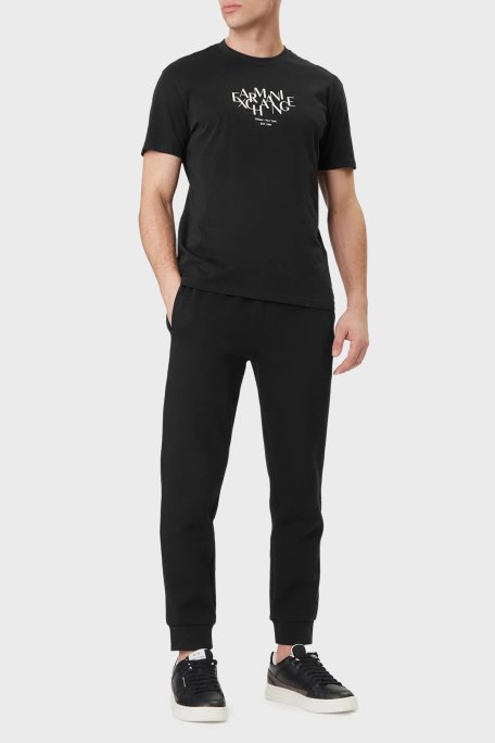 Armani Exchange Logolu Pamuklu Regular Fit Bisiklet Yaka Erkek T Shirt XM002782 AF10356 UC001 SİYAH - Armani Exchange (1)