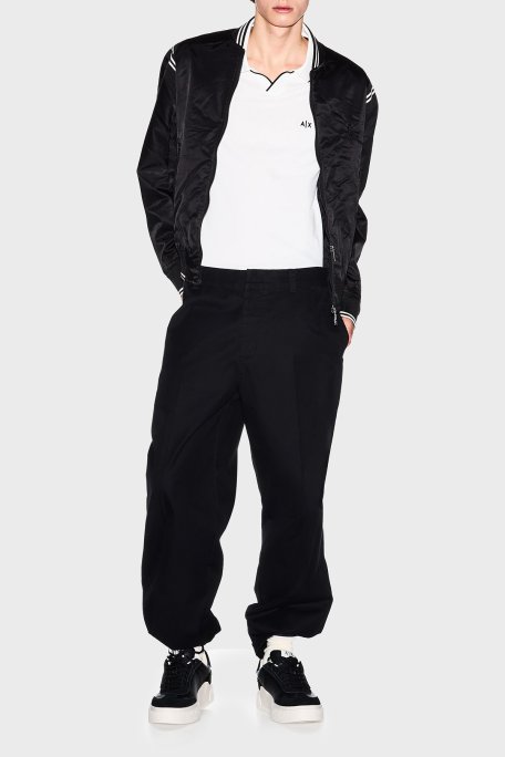 Armani Exchange Logolu Pamuklu Regular Fit Şerit Detaylı Erkek Polo XM002401 AF10366 U0009 BEYAZ - Armani Exchange (1)