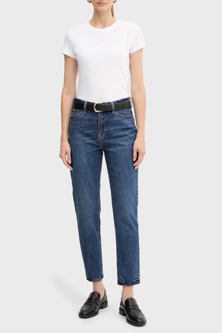 Armani Exchange Logolu Pamuklu Slim Fit Bisiklet Yaka Bayan T Shirt XW001369 AF10356 U0002 BEYAZ - Armani Exchange (1)