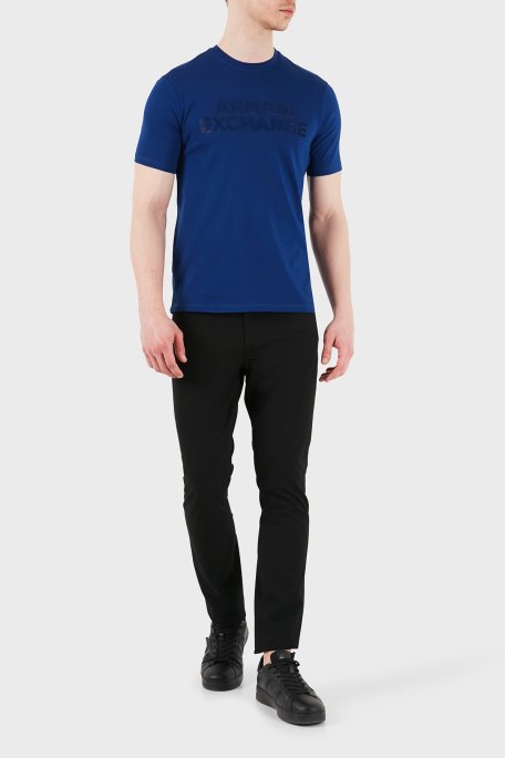 Armani Exchange Logolu Pamuklu Slim Fit Bisiklet Yaka Erkek T Shirt XM002413 AF10361 UB131 Saks - Armani Exchange (1)