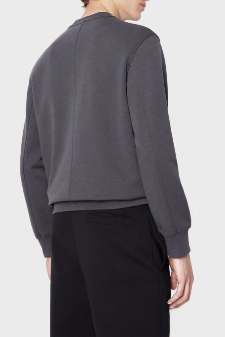 Armani Exchange Logolu Regular Fit Bisiklet Yaka Pamuklu Erkek Sweat 6LZMBE ZJCAZ 1978 ANTRASİT - Armani Exchange (1)
