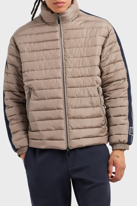 Armani Exchange Logolu Regular Fit Dik Yaka Erkek Mont 6DZB37 ZN4XZ 17AC VİZON - Armani Exchange