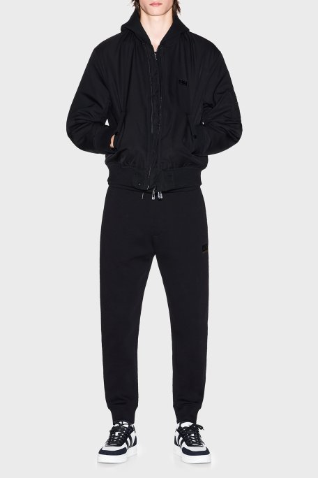 Armani Exchange Logolu Regular Fit Kolej Yaka Bomber Erkek Ceket XM001137 AF16672 UC001 SİYAH - Armani Exchange (1)