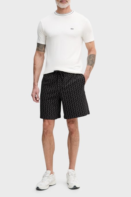 Armani Exchange Logolu Regular Fit Şerit Detaylı Bisiklet Yaka Erkek T Shirt XM002484 AF21936 U0009 BEYAZ - Armani Exchange (1)