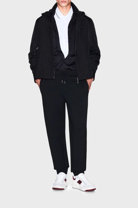 Armani Exchange Logolu Regular Fit Su ve Rüzgar Geçirmez Erkek Ceket XM001102 AF16672 UC001 SİYAH - Armani Exchange (1)