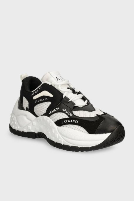 Armani Exchange Logolu Sneaker Bayan Ayakkabı XDX120 XV708 K488 BEYAZ-SİYAH - Armani Exchange (1)