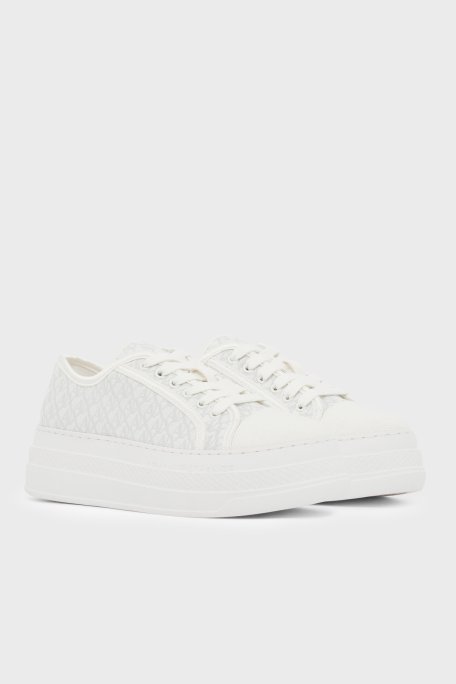 Armani Exchange Logolu Sneaker Bayan Ayakkabı XW002786 AF23055 M0107 HAKİ-BEJ - Armani Exchange (1)