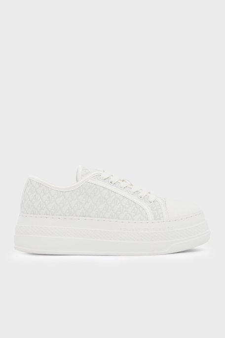Armani Exchange Logolu Sneaker Bayan Ayakkabı XW002786 AF23055 M0107 HAKİ-BEJ - Armani Exchange