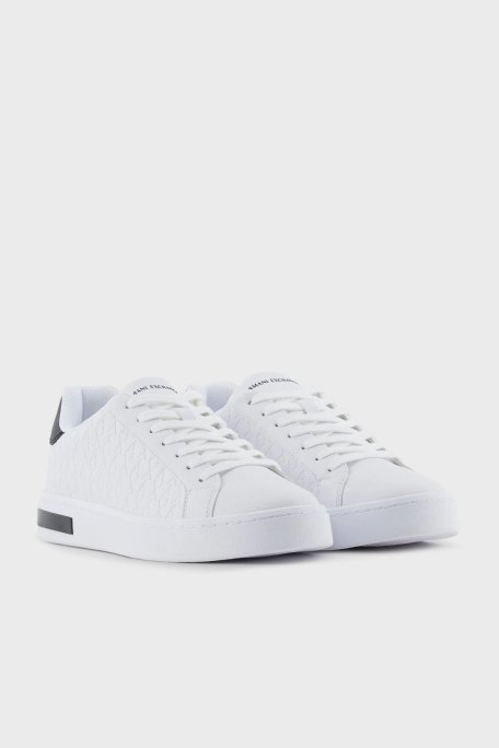 Armani Exchange Logolu Sneaker Erkek Ayakkabı XM000140 AF11916 M0028 BEYAZ-SİYAH - Armani Exchange (1)