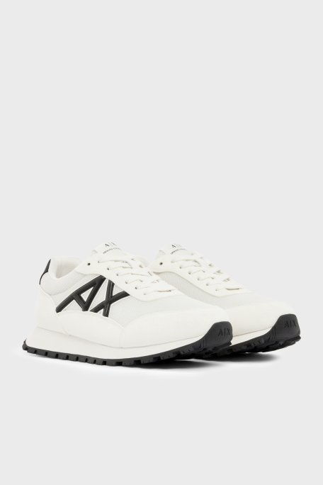 Armani Exchange Logolu Sneaker Erkek Ayakkabı XM001960 AF19388 M0017 BEYAZ-SİYAH - Armani Exchange (1)