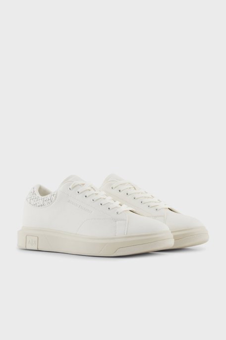 Armani Exchange Logolu Sneaker Erkek Ayakkabı XM001964 AF19403 M0017 BEYAZ-SİYAH - Armani Exchange (1)