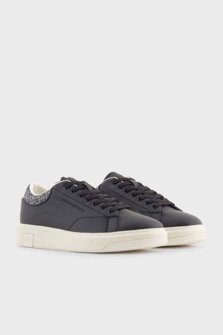 Armani Exchange Logolu Sneaker Erkek Ayakkabı XM001964 AF19403 MC024 SİYAH-BEYAZ - Armani Exchange (1)