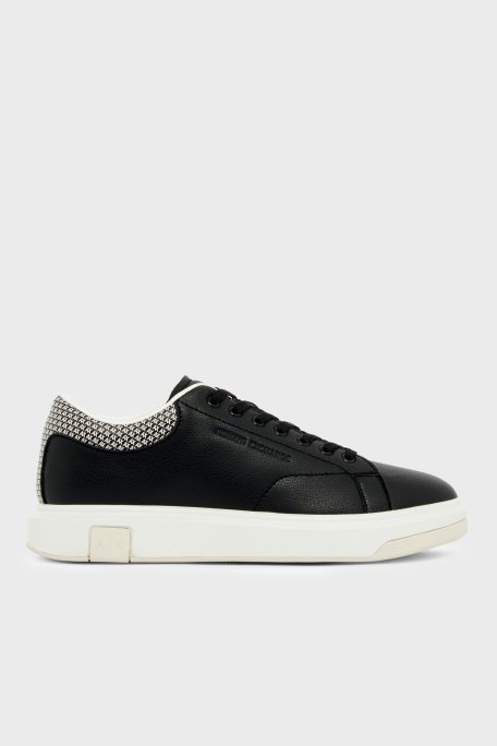 Armani Exchange Logolu Sneaker Erkek Ayakkabı XM001964 AF19403 MC562 SİYAH - Armani Exchange