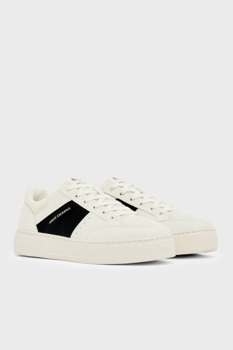 Armani Exchange Logolu Sneaker Erkek Ayakkabı XM002627 AF22831 M0017 SİYAH-BEYAZ - Armani Exchange (1)