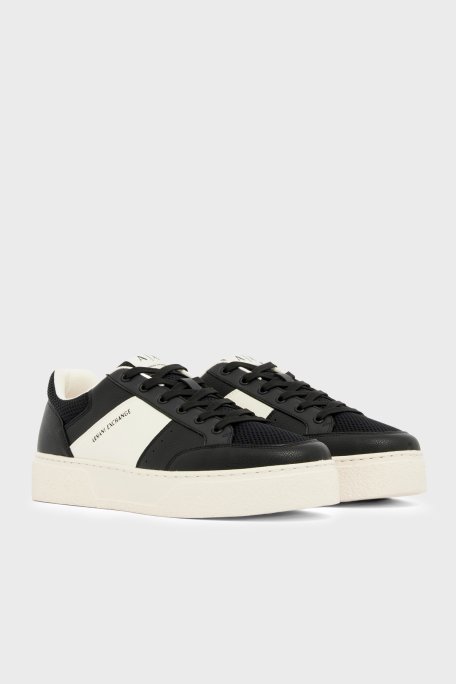 Armani Exchange Logolu Sneaker Erkek Ayakkabı XM002627 AF22831 MC024 EKRU-SİYAH - Armani Exchange (1)