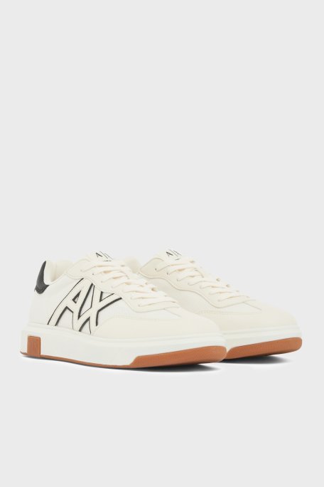 Armani Exchange Logolu Sneaker Erkek Ayakkabı XM002687 AF22775 M0240 EKRU - Armani Exchange (1)