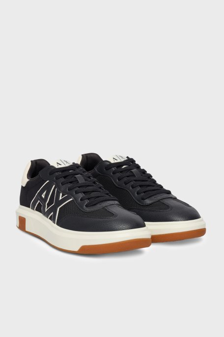 Armani Exchange Logolu Sneaker Erkek Ayakkabı XM002687 AF22775 MZ752 LACİVERT - Armani Exchange (1)