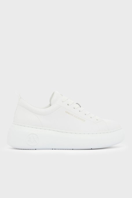 Armani Exchange Logolu Sneaker Kadın Ayakkabı XW002790 AF11912 U0002 BEYAZ - Armani Exchange