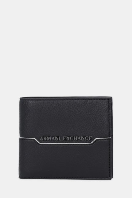 Armani Exchange Logolu ve Şerit Detaylı Erkek Cüzdan XM000168 AF17205 MC105 SİYAH - Armani Exchange