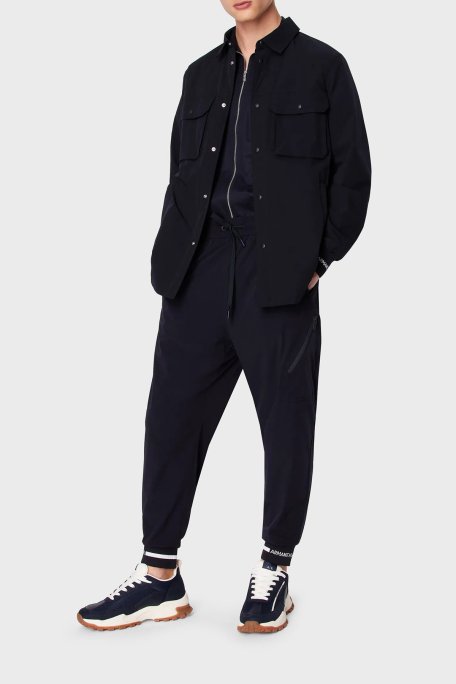 Armani Exchange Loose Fit Çift Cepli Erkek Gömlek 3DZCL7 ZN3FZ 1583 LACİVERT - Armani Exchange (1)