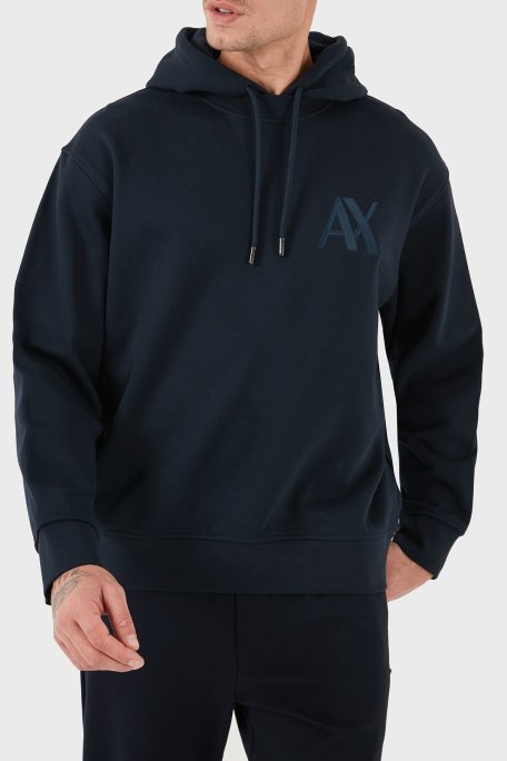 Armani Exchange Pamuk Karışımlı Regular Fit Kapüşonlu Yaka Erkek Sweat 6DZMJE ZJ4XZ 1510 LACİVERT - Armani Exchange (1)