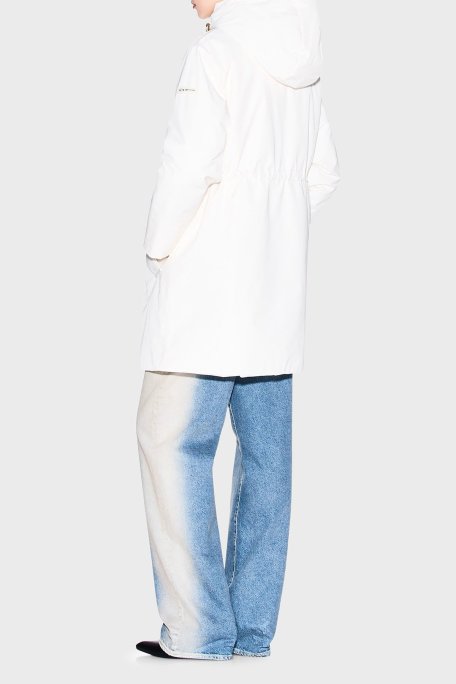 Armani Exchange Pamuk Karışımlı Relaxed Fit Kapüşonlu Bayan Parka XW000712 AF16215 U1003 EKRU - Armani Exchange (1)