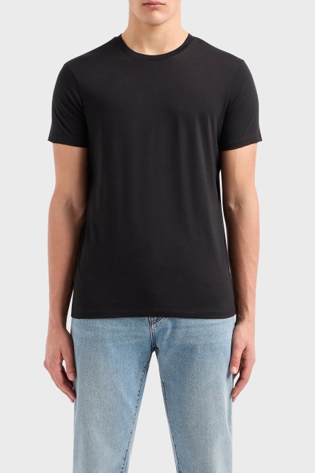 Armani Exchange Pamuklu Bisiklet Yaka Erkek T Shirt 8NZT74 ZJA5Z 1200 SİYAH - Armani Exchange