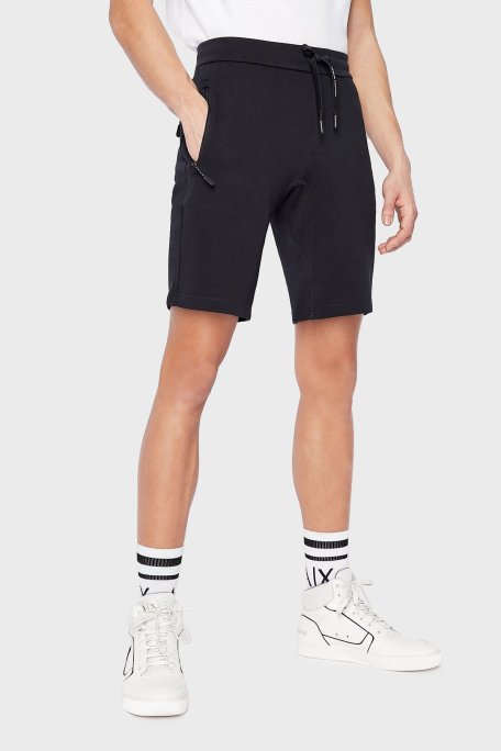 Armani Exchange Pamuklu Cepli Regular Fit Erkek Bermuda 8NZS75 ZJKRZ 1510 LACİVERT - Armani Exchange