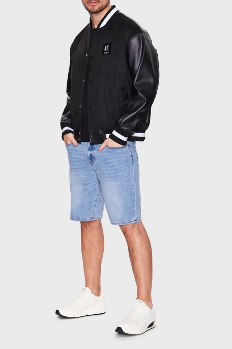 Armani Exchange Pamuklu Esnek Slim Fit Denim Erkek Bermuda 3RZJ65 Z3UGZ 1500 LACİVERT - Armani Exchange (1)