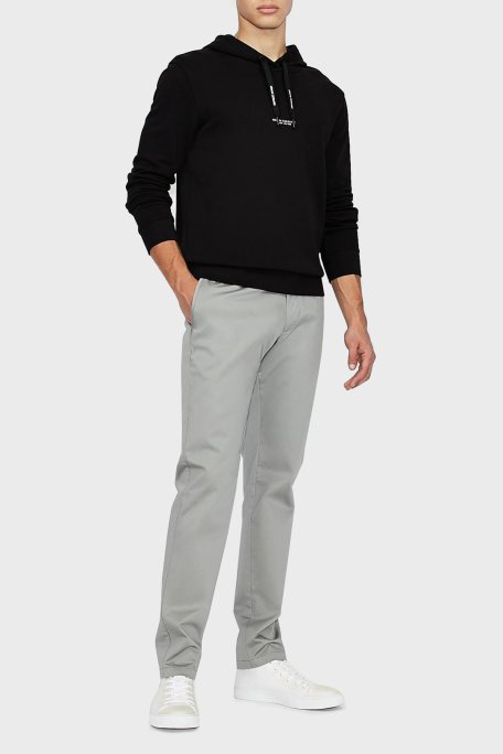 Armani Exchange Pamuklu Kapüşonlu Regular Fit Erkek Sweat 8NZM94 ZJKRZ 1200 SİYAH - Armani Exchange (1)
