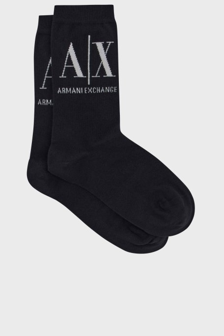 Armani Exchange Pamuklu Logolu Bayan Çorap 946020 CC401 00020 SİYAH - Armani Exchange